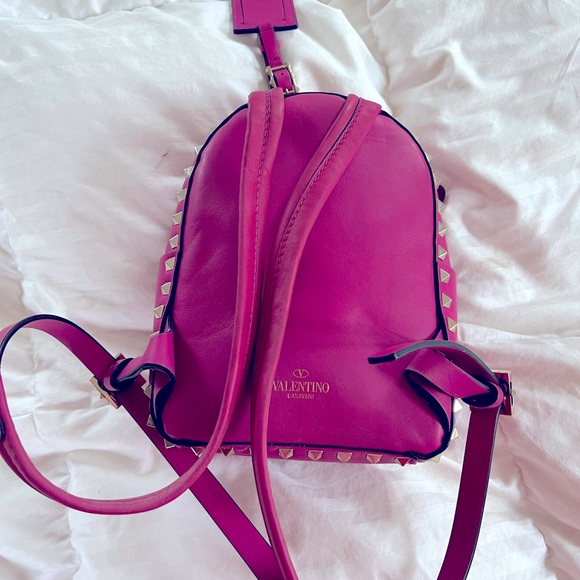 Valentino Mini Rockstud Pink Backpack - Picture 7 of 11